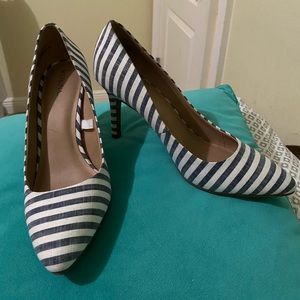 Merona Alexis Striped Pointed Toe Heels